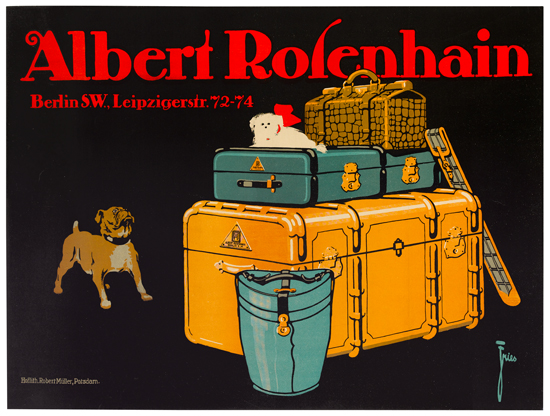 LEONHARD F. W. FRIES (1881-?). ALBERT ROSENHAIN. 1913. 26x36 inches, 67x92 cm. Hoflith. Robert Muller, Potsdam.